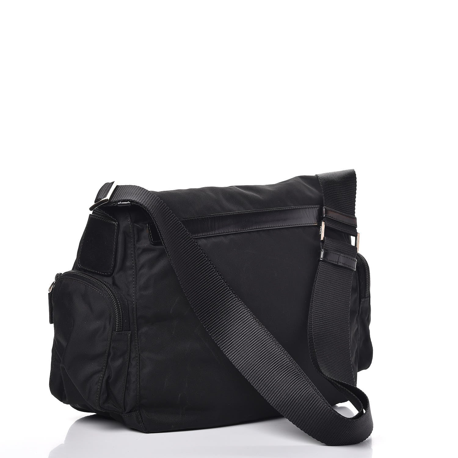 Prada Nylon Vela Messenger Bag Black 3 of 9