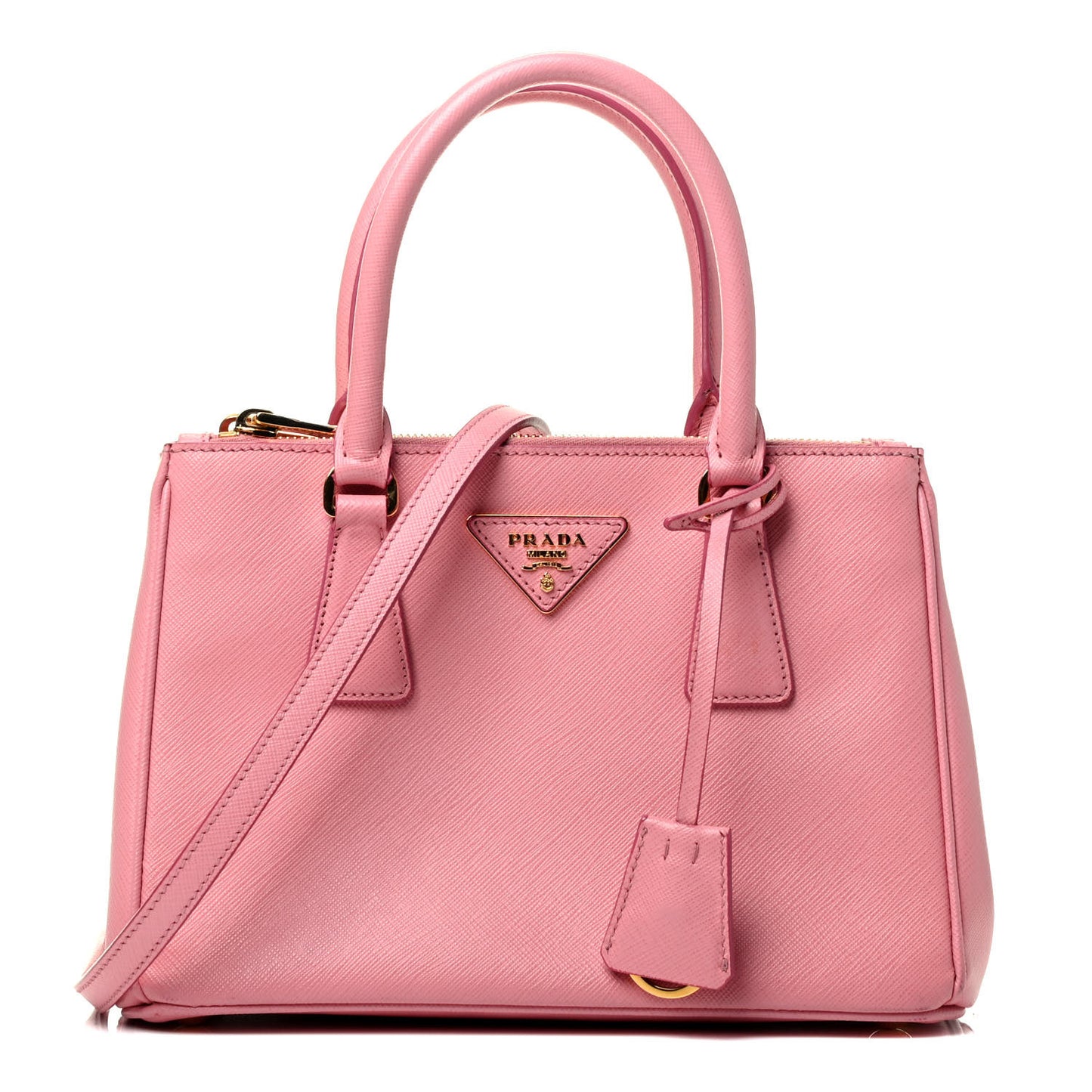 Saffiano Mini Galleria Double Zip Tote Petalo