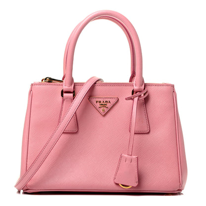 Prada Saffiano Mini Galleria Double Zip Tote Petalo 1 of 4