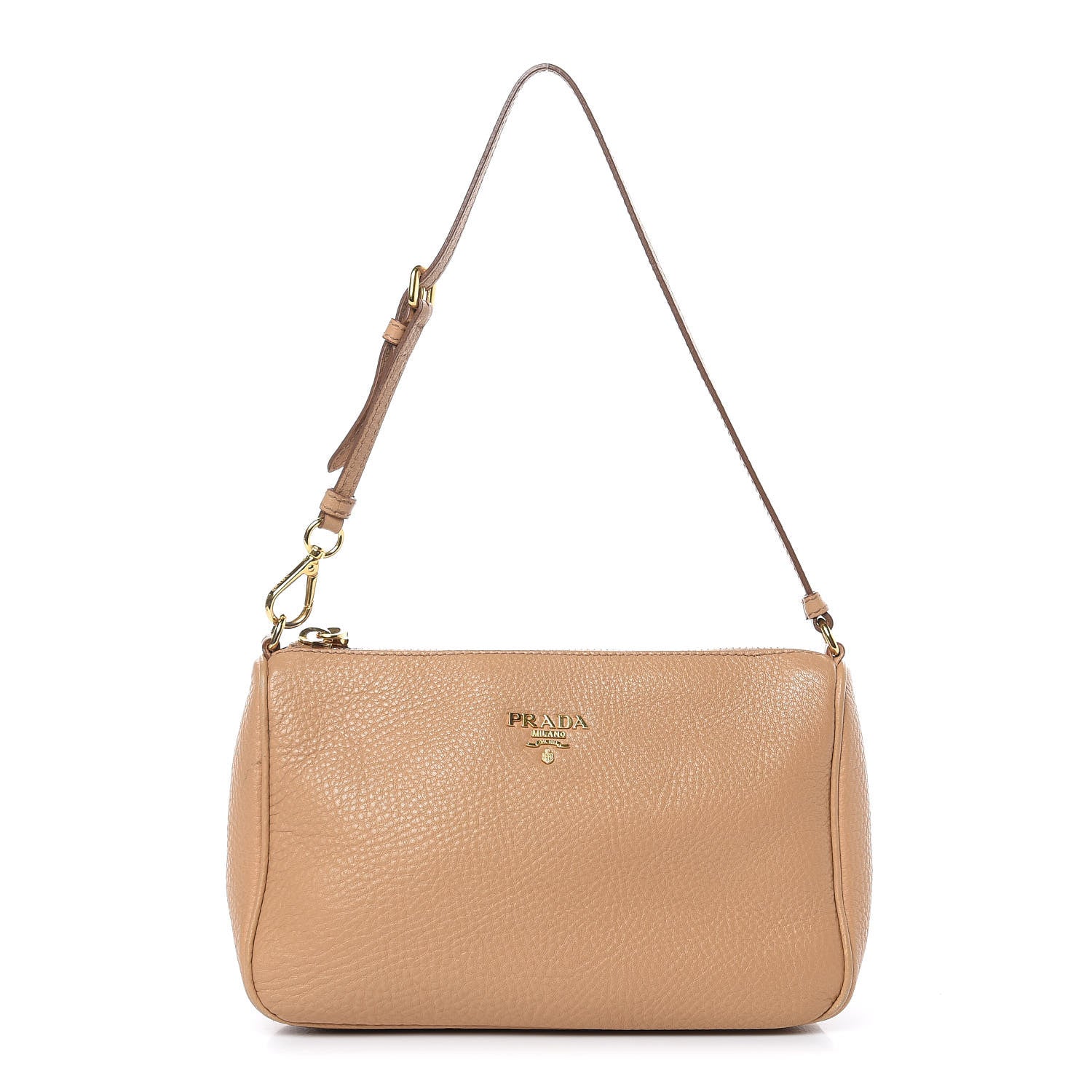 Prada Vitello Daino Pochette Bag Caramel 1 of 12