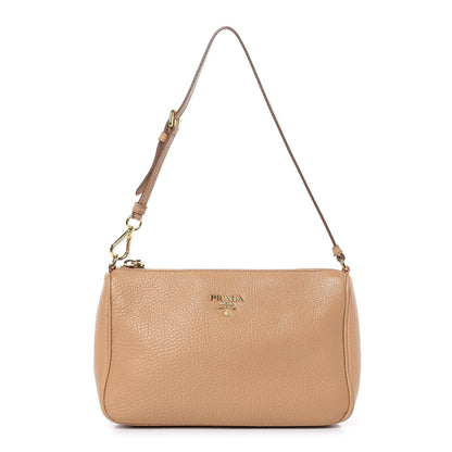 Prada Vitello Daino Pochette Bag Caramel 1 of 12