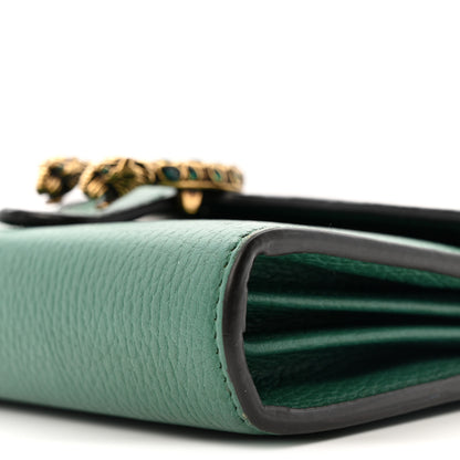Gucci Calfskin Mini Dionysus Chain Wallet Emerald 12 of 14