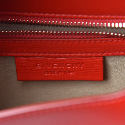 Givenchy Textured Calfskin Mini Pandora Box Chain Crossbody Bag Medium Red 6 of 13
