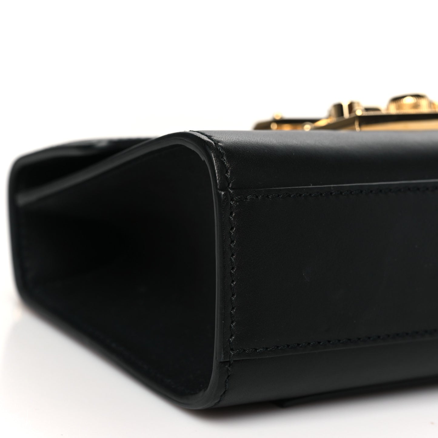 Calfskin Small Padlock Shoulder Bag Black