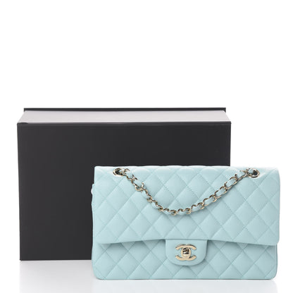 Chanel Caviar Quilted Medium Double Flap Light Blue 11 of 11