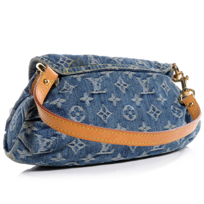 Louis Vuitton Monogram Denim Mini Pleaty Blue 3 of 10