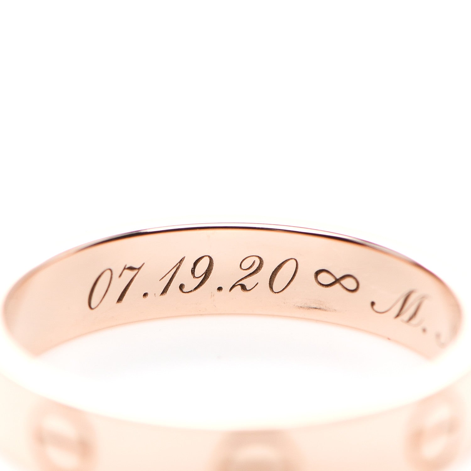 Cartier 18K Pink Gold 3.5mm LOVE Wedding Band Ring 51 5.75 5 of 8