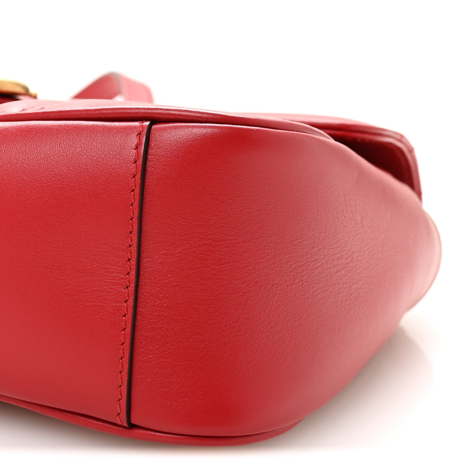 Gucci Calfskin Matelasse Small GG Marmont Shoulder Bag Hibiscus Red 10 of 10