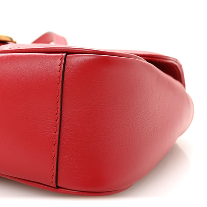 Gucci Calfskin Matelasse Small GG Marmont Shoulder Bag Hibiscus Red 10 of 10
