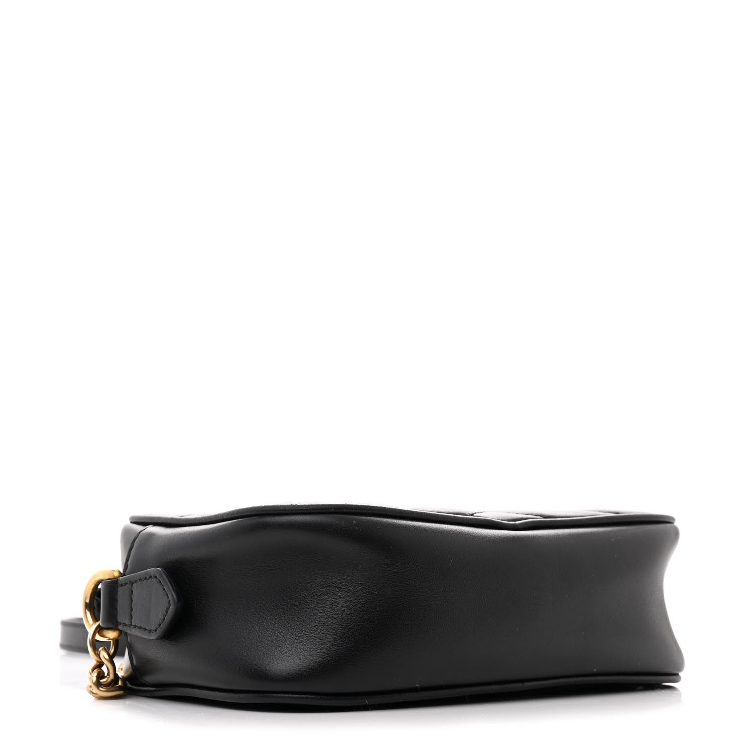 Gucci Calfskin Matelasse Mini GG Marmont Chain Shoulder Bag Black 4 of 10