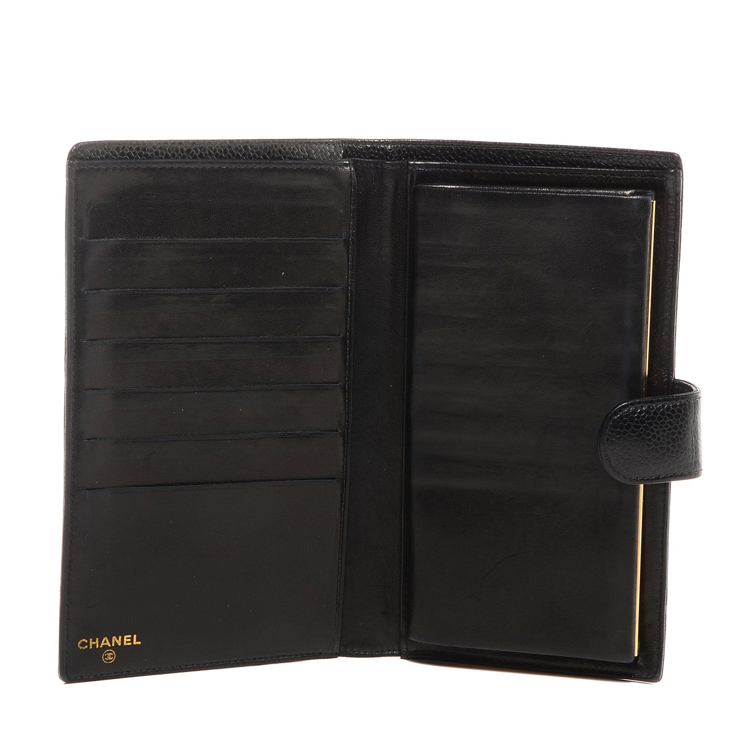 Chanel Caviar CC French Wallet Black 6 of 12