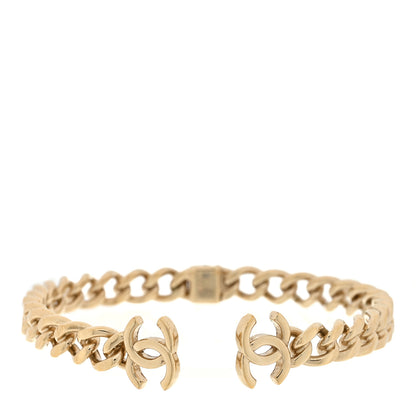 Chanel Metal CC Chain Link Choker Necklace M Gold 1 of 5