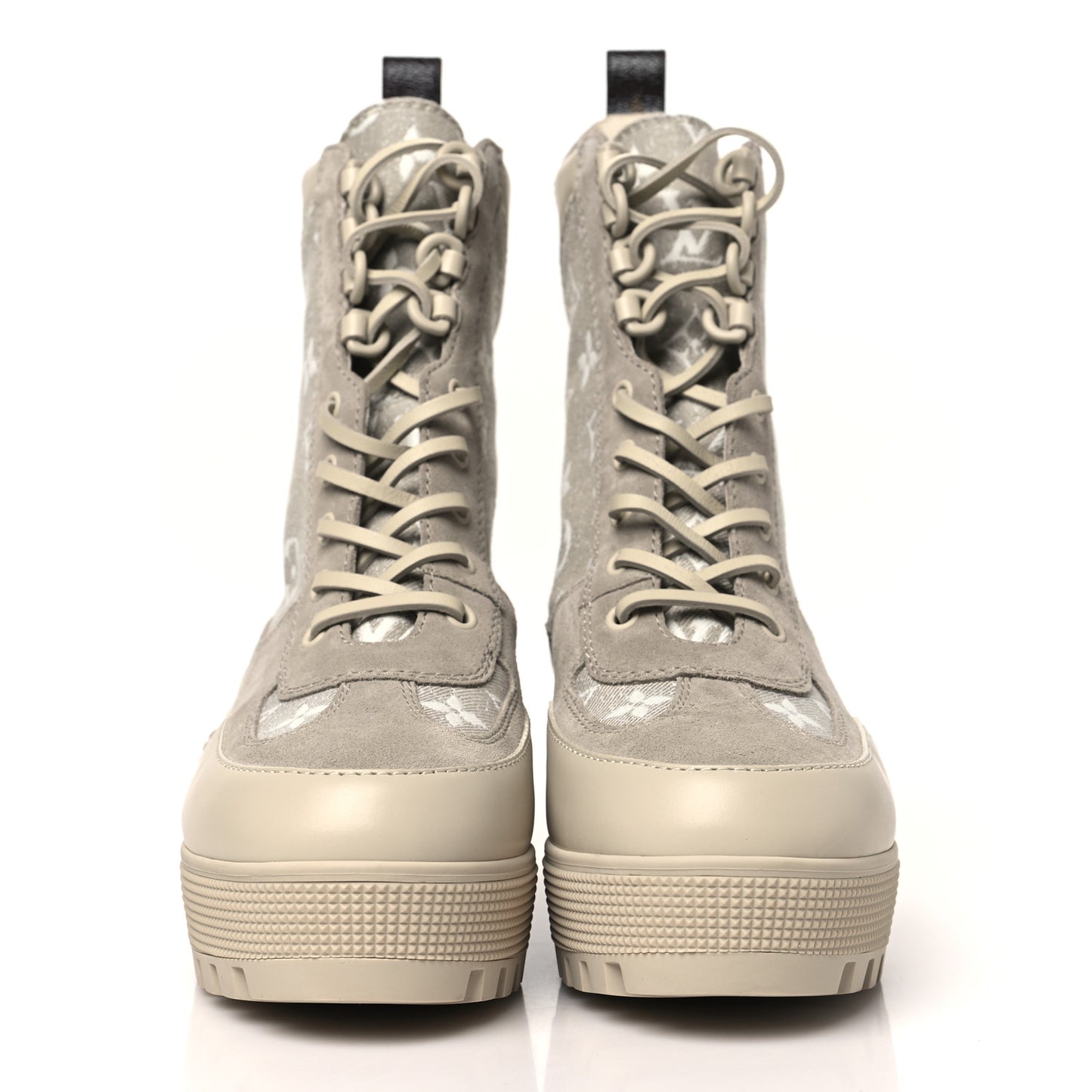 Suede Calfskin Laureate Platform Desert Boots 40 Taupe