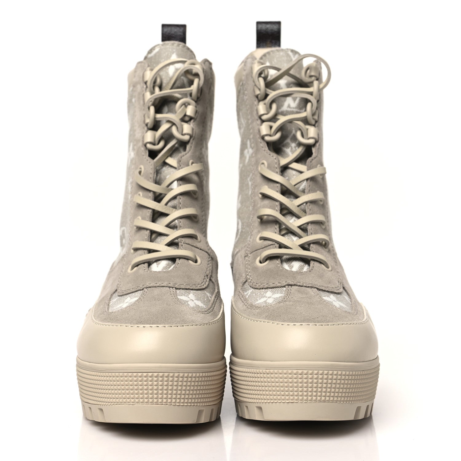 Louis Vuitton Suede Calfskin Laureate Platform Desert Boots 40 Taupe 3 of 10