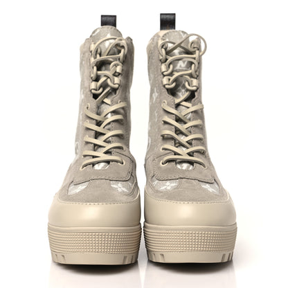 Louis Vuitton Suede Calfskin Laureate Platform Desert Boots 40 Taupe 3 of 10