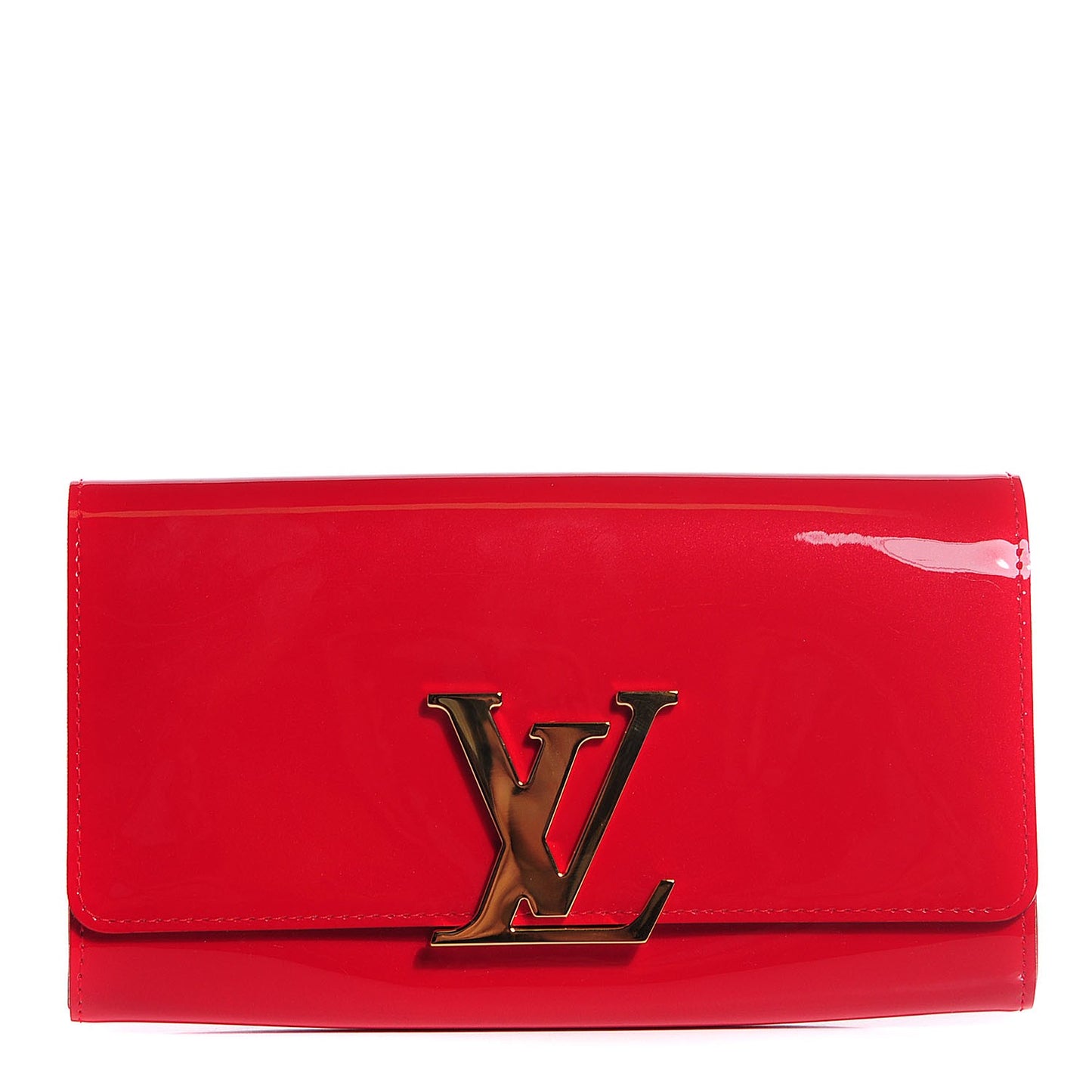 Patent Louise Clutch Rouge