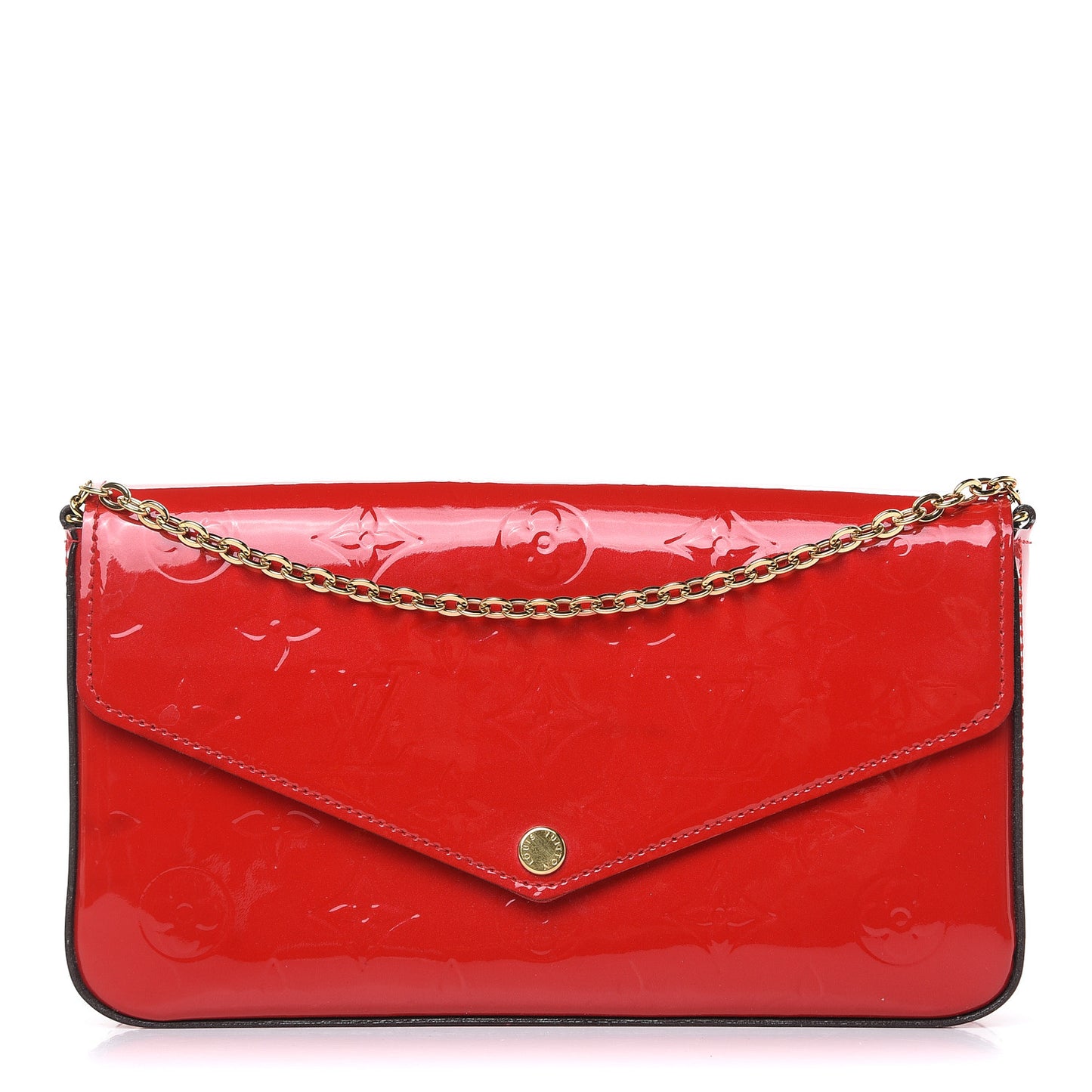 Vernis Felicie Pochette Chain Wallet Cherry