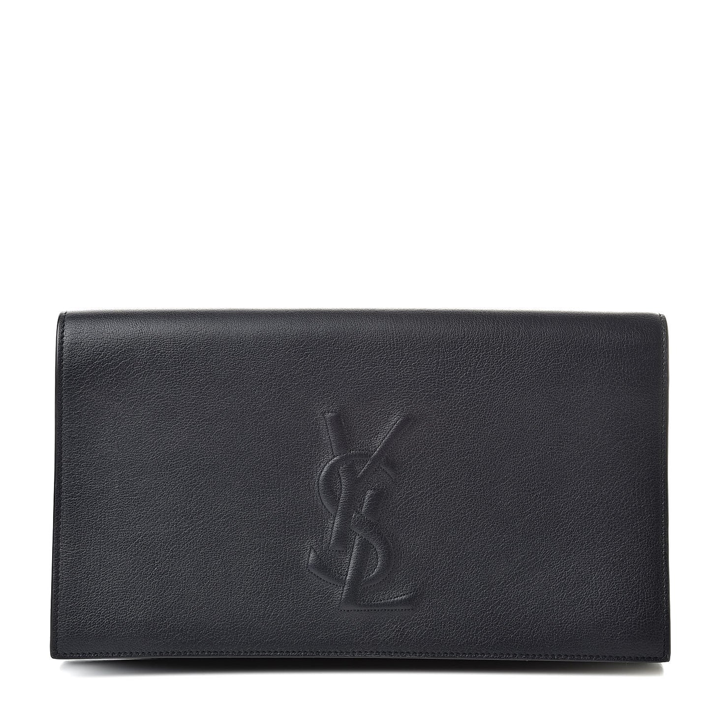 Calfskin Monogram Large Belle De Jour Clutch Navy