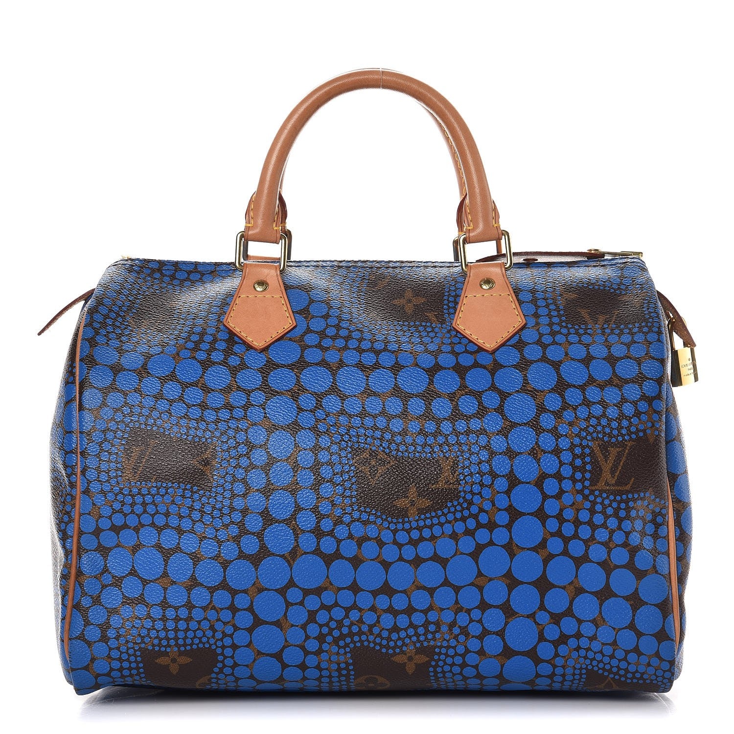 Louis Vuitton Monogram Kusama Town Speedy 30 Blue 1 of 13