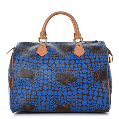 Louis Vuitton Monogram Kusama Town Speedy 30 Blue 1 of 13