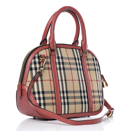 Burberry Horseferry Check Small Orchard Bowling Bag Honey Antique Rose 3 of 9