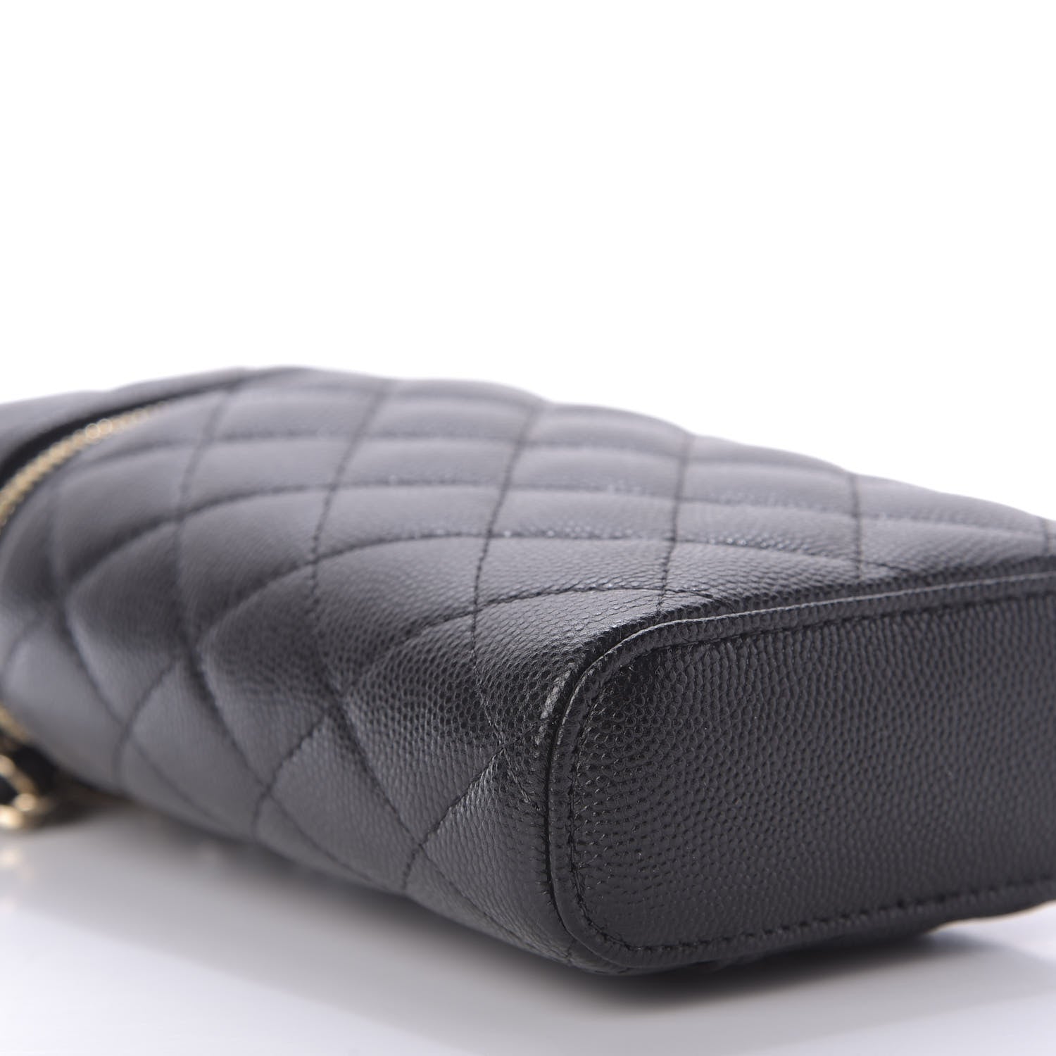Chanel Caviar Quilted Phone Holder With Chain Black 6 of 10
