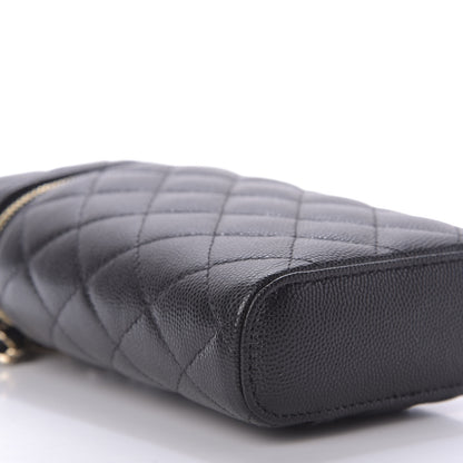 Chanel Caviar Quilted Phone Holder With Chain Black 6 of 10
