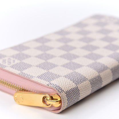 Louis Vuitton Damier Azur Zippy Wallet Rose Ballerine 5 of 9