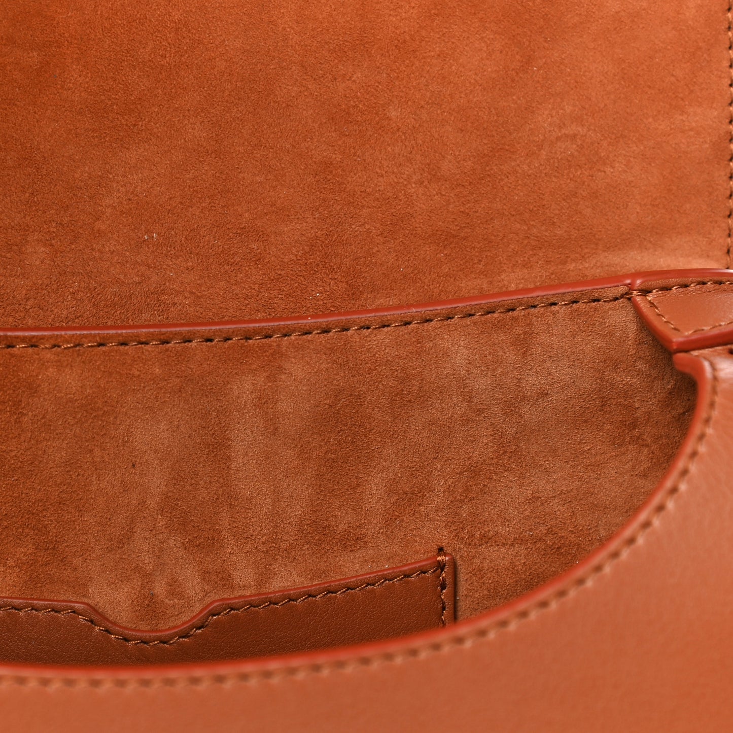 Grained Calfskin Medium Whipstitched Bobby Bag Dark Tan