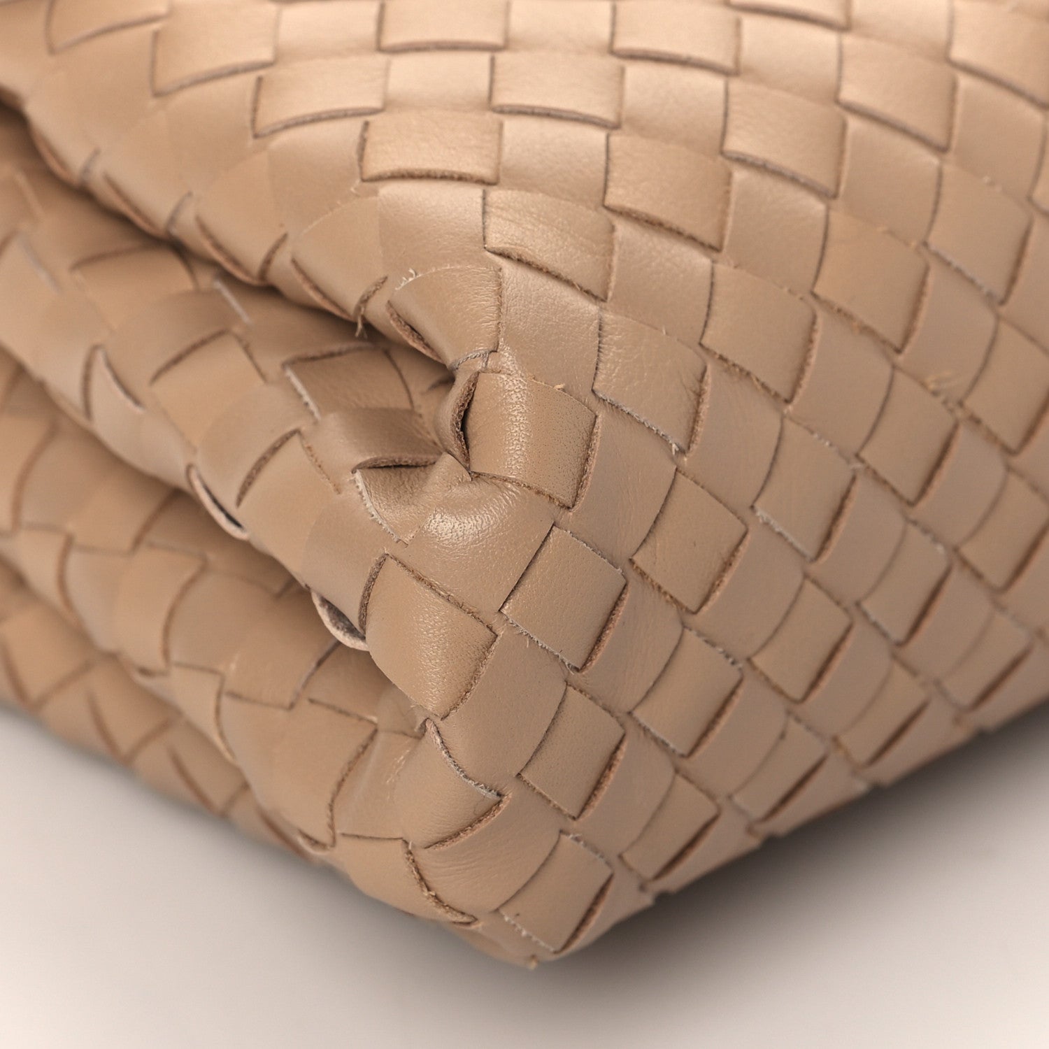 Bottega Veneta Nappa Intrecciato Flap Clutch Almond 9 of 10