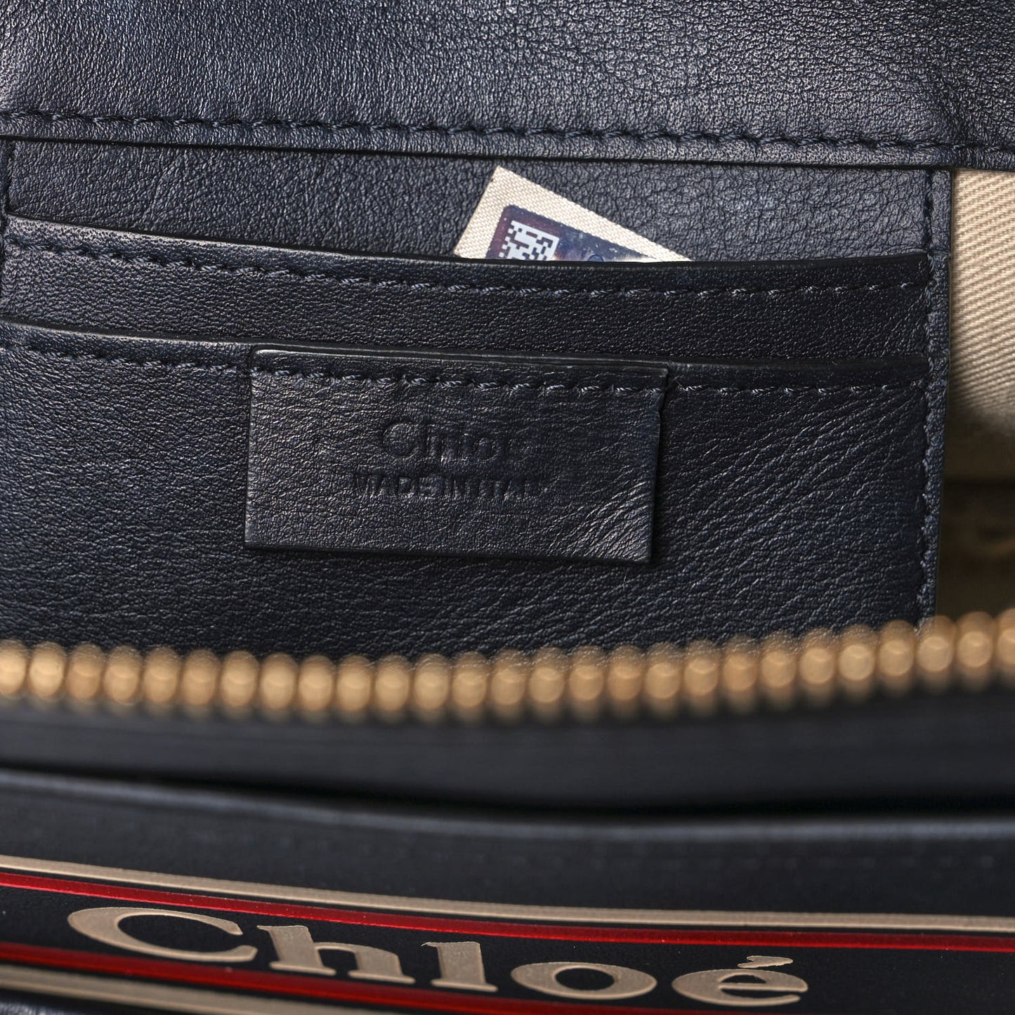 Smooth Calfskin Logo Small Roy Bag Full Blue