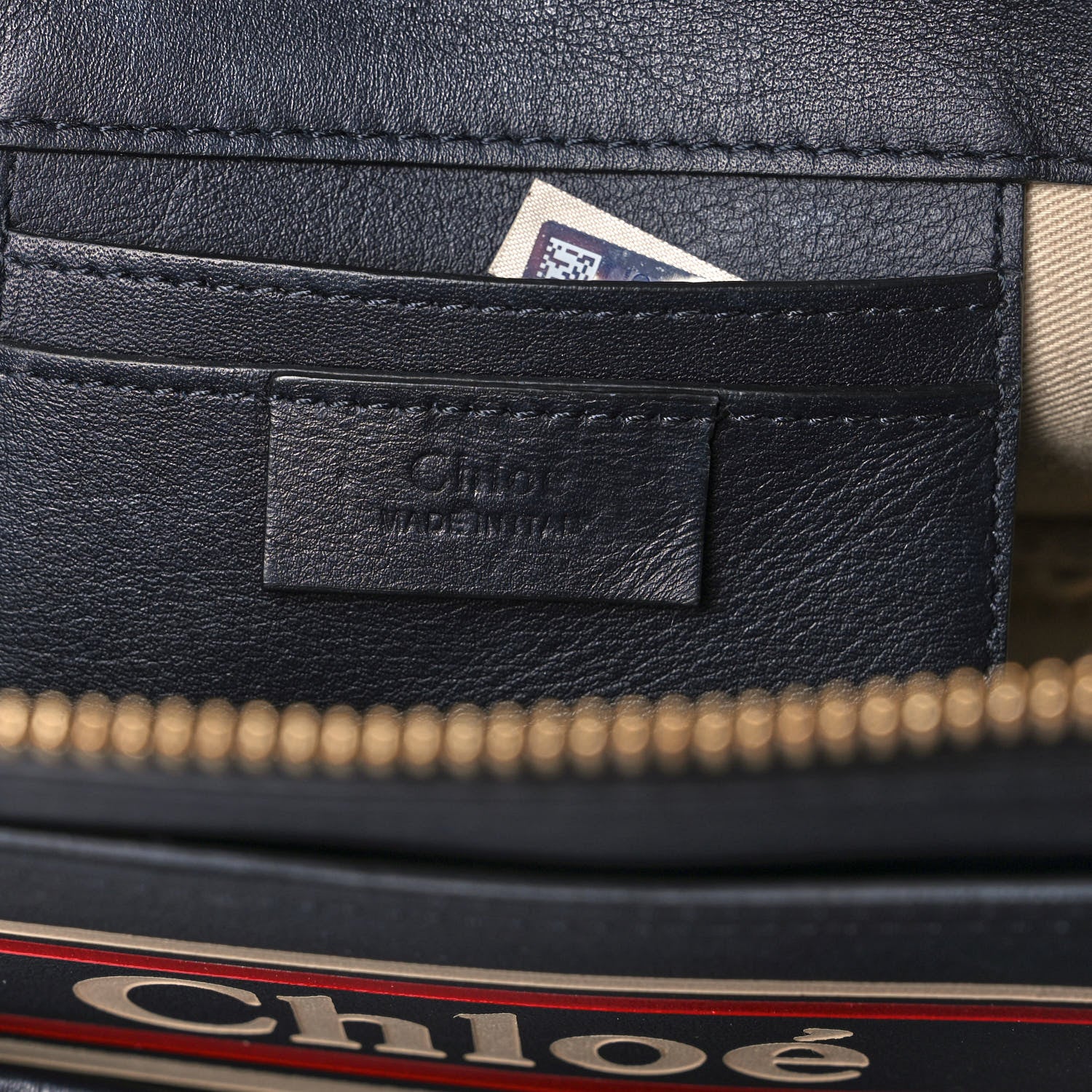 Chloe Smooth Calfskin Logo Small Roy Bag Full Blue 5 of 10