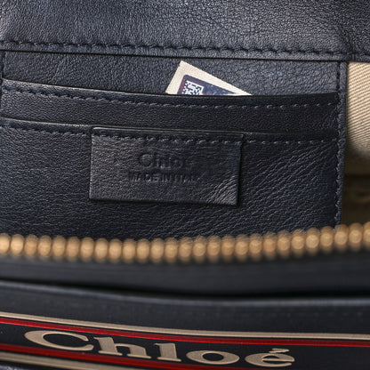 Chloe Smooth Calfskin Logo Small Roy Bag Full Blue 5 of 10