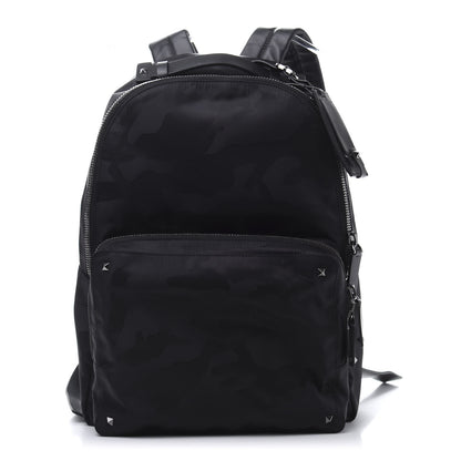 Valentino Garavani Nylon Camouflage Backpack Black 1 of 10