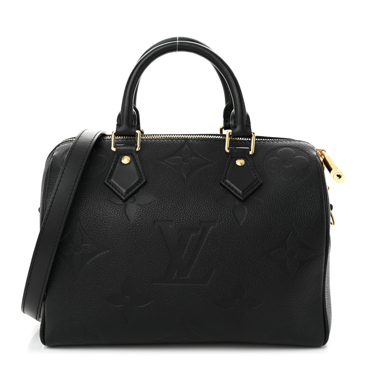 Louis Vuitton Empreinte Monogram Giant Speedy Bandouliere 25 Black 1 of 10