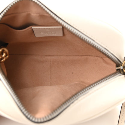 Gucci Calfskin Matelasse Mini GG Marmont Chain Shoulder Bag White 7 of 11