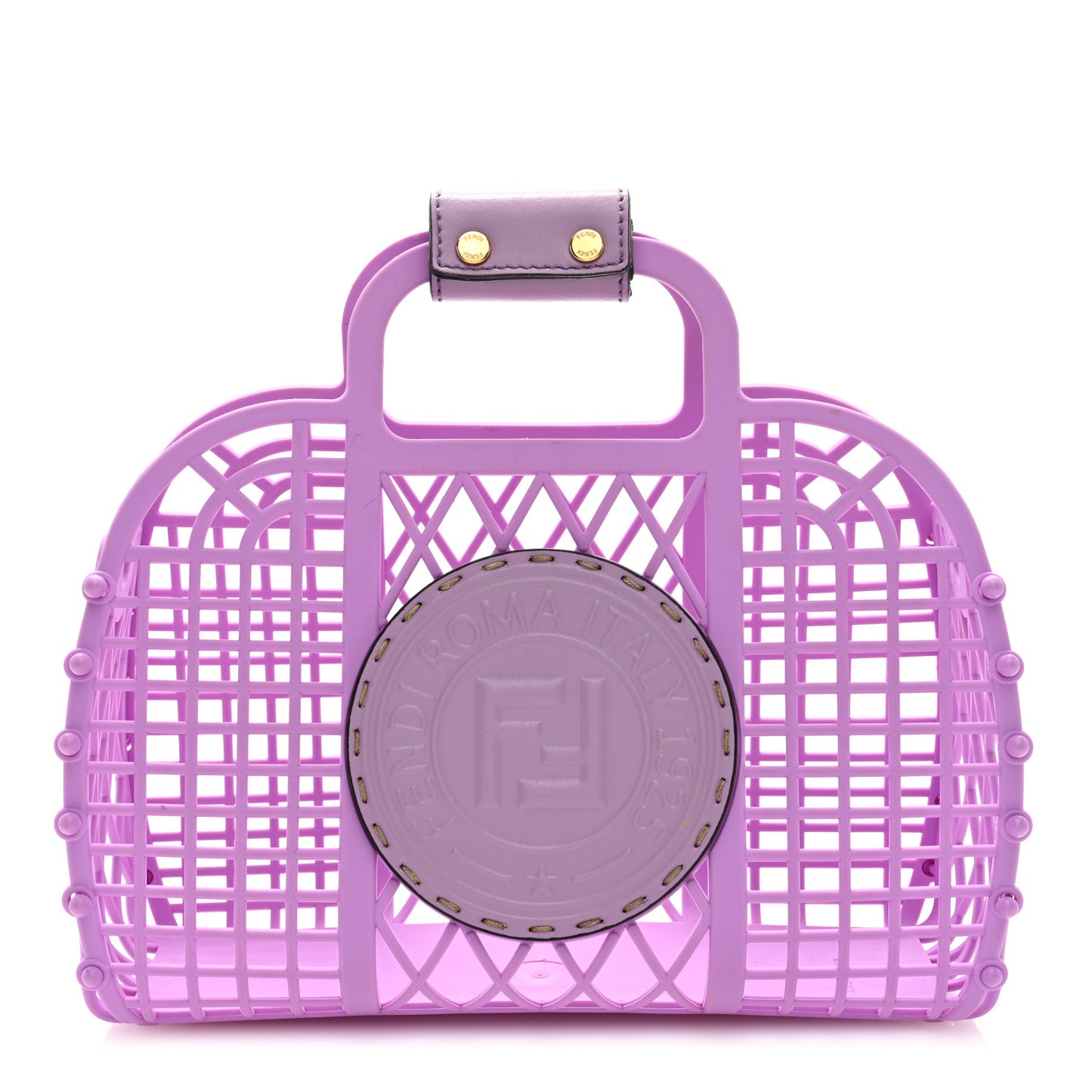 Recycled Plastic Vitello Liberty Matte Small Fendi Basket Violetta