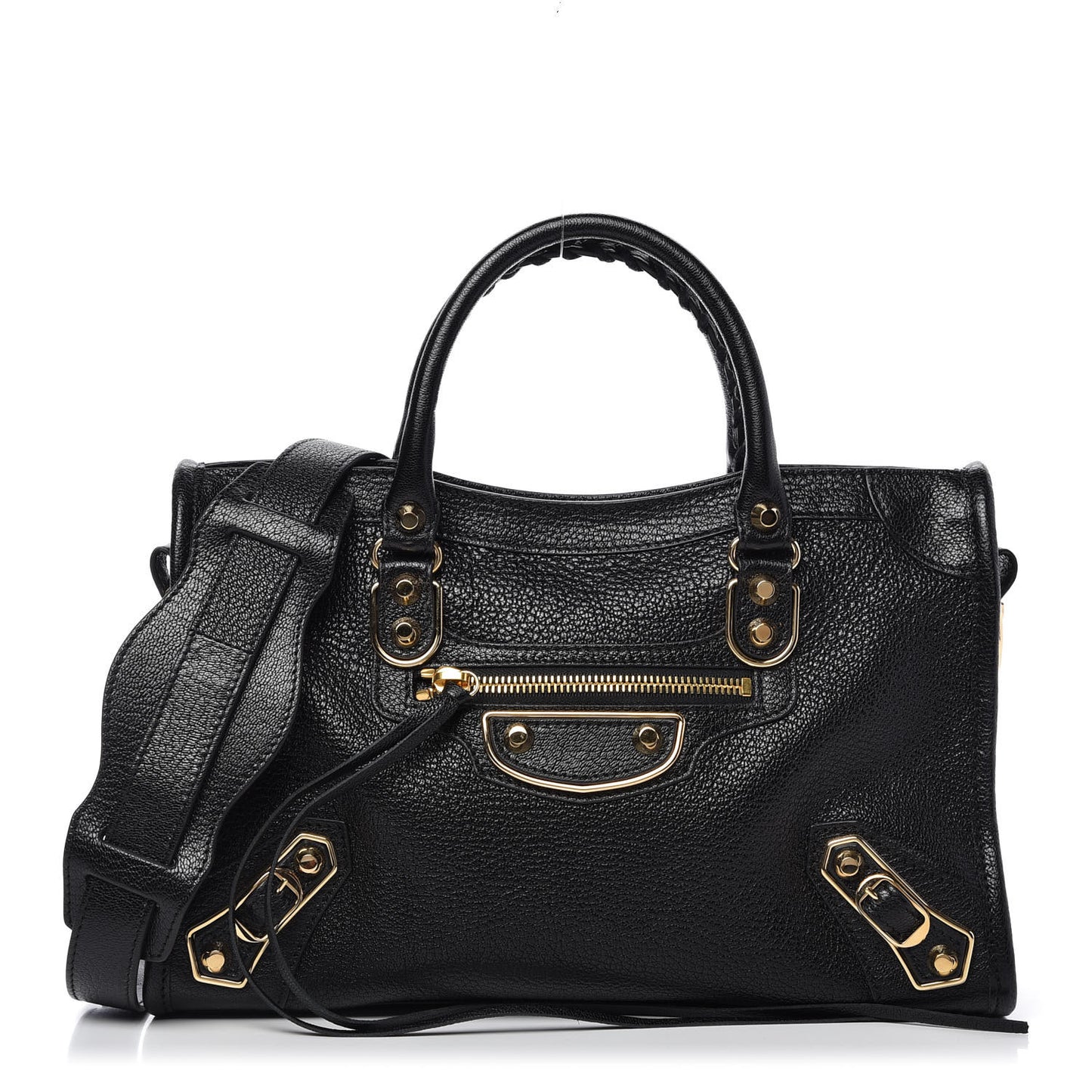 Chevre Gold Metallic Edge Hardware S City Black