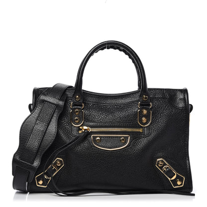 Balenciaga Chevre Gold Metallic Edge Hardware S City Black 1 of 9