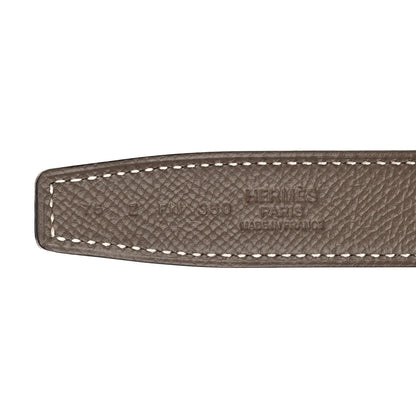 Hermes Epsom Swift 24mm H Belt 75 Etoupe Jaune Ambre 3 of 5