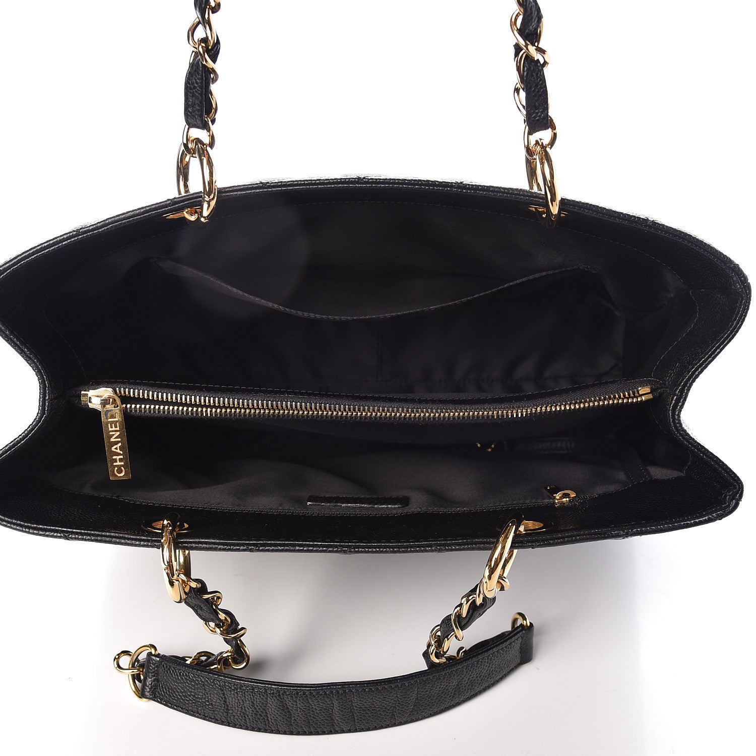 Chanel Caviar Quilted Grand Shopping Tote GST Black 5 of 9