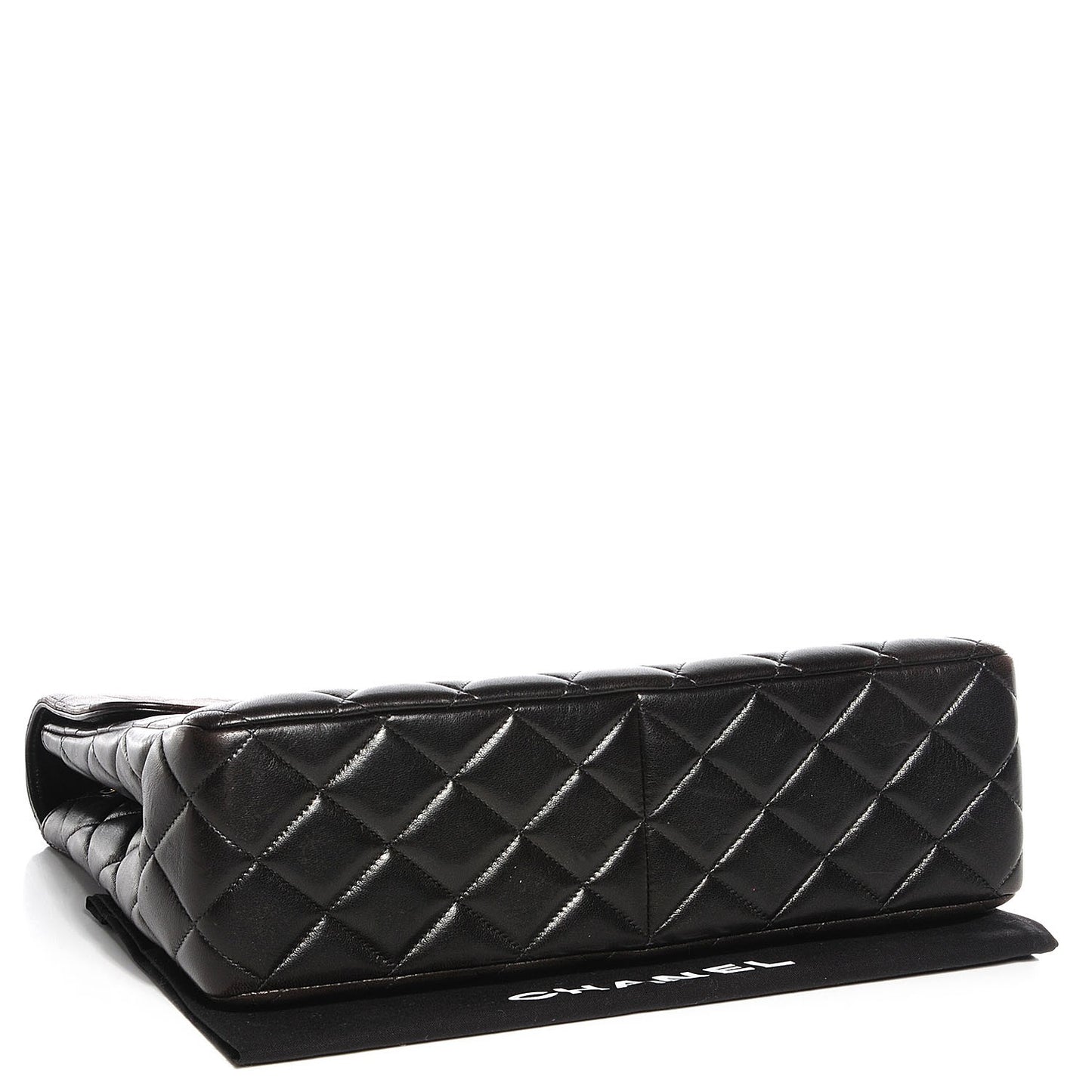 Lambskin Jumbo Single Flap Black