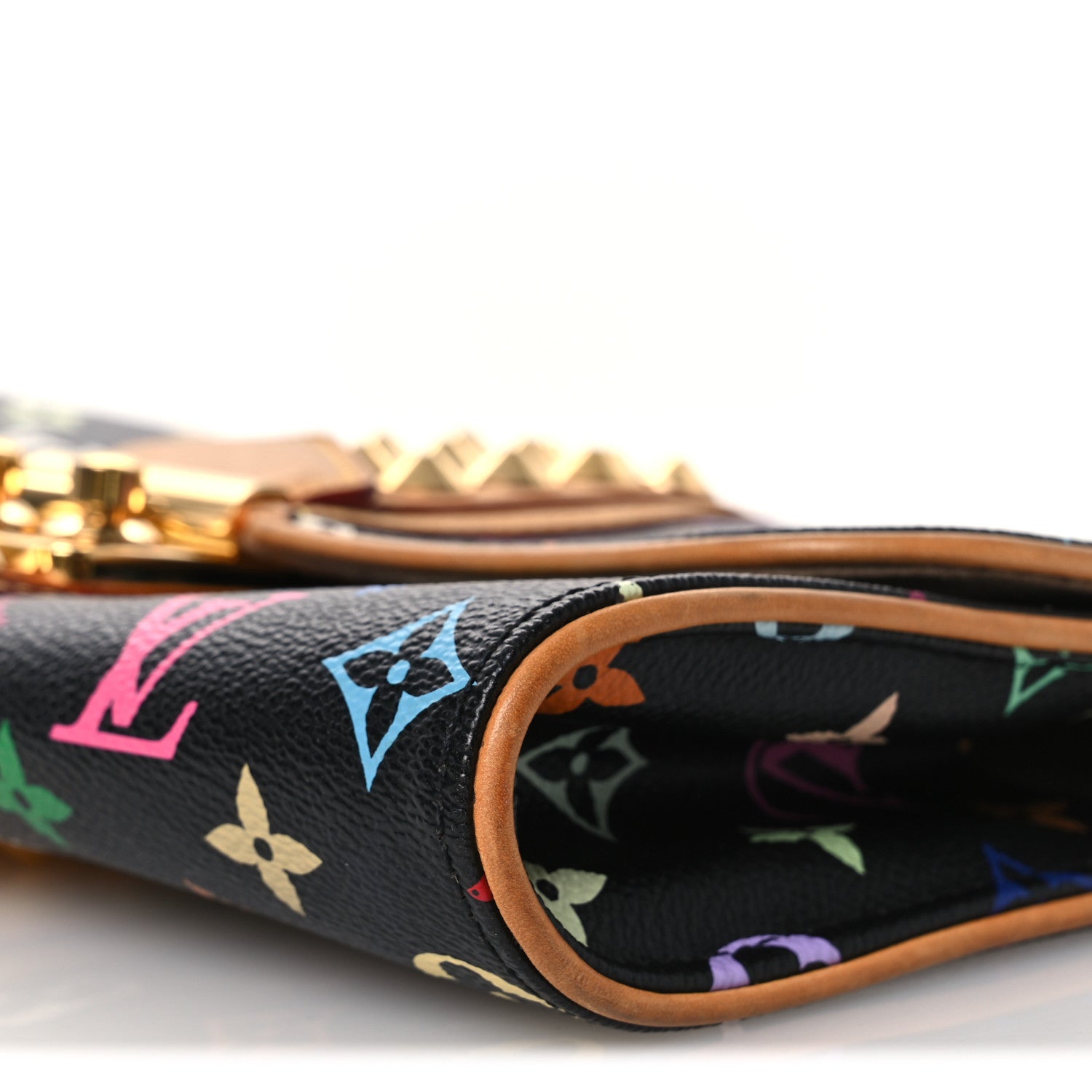 Louis Vuitton Monogram Multicolor Courtney Clutch Black 9 of 12