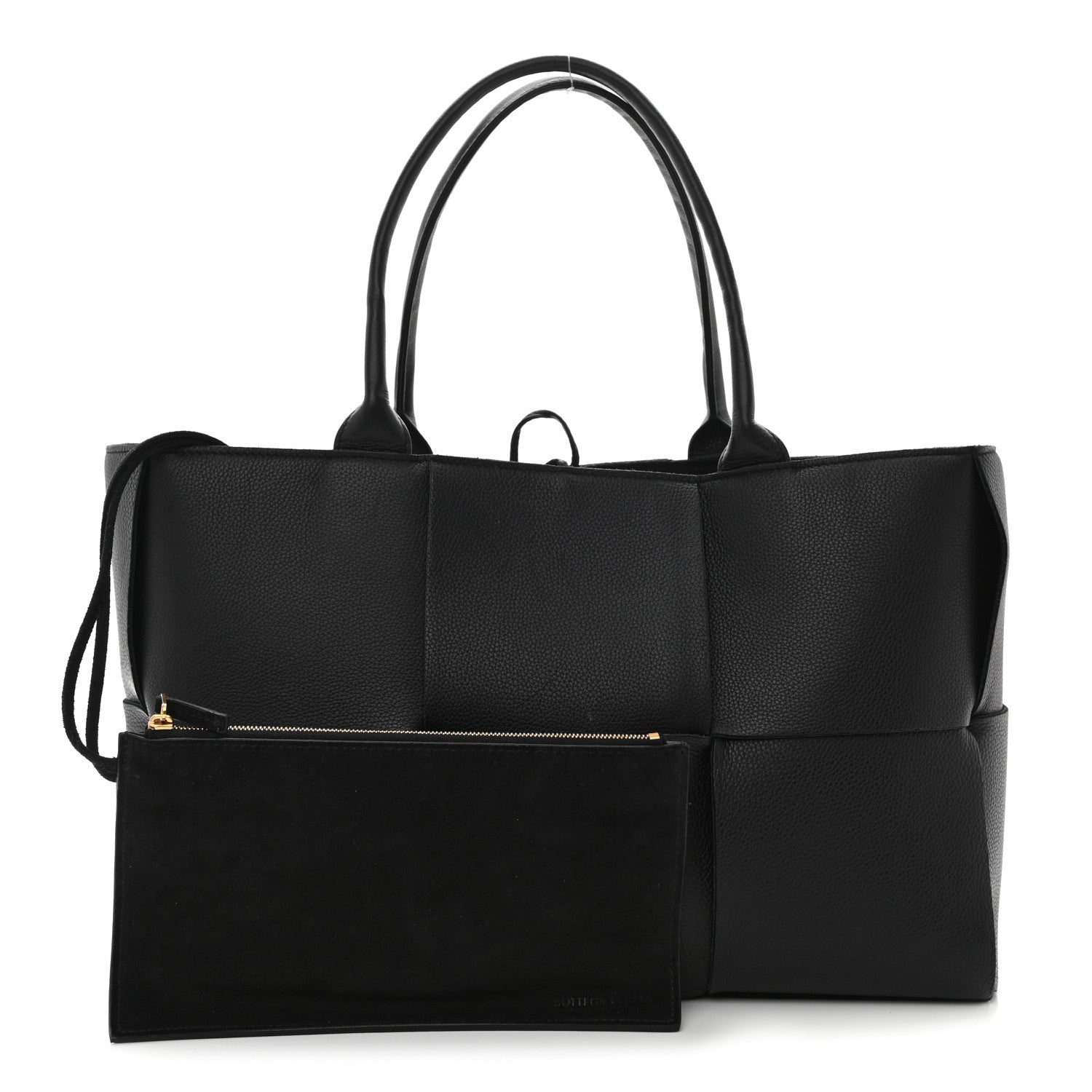 Bottega Veneta Grained Calfskin Maxi Intrecciato Arco Tote Black 1 of 11