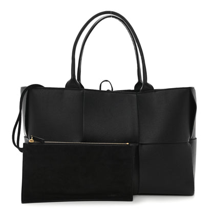 Bottega Veneta Grained Calfskin Maxi Intrecciato Arco Tote Black 1 of 11