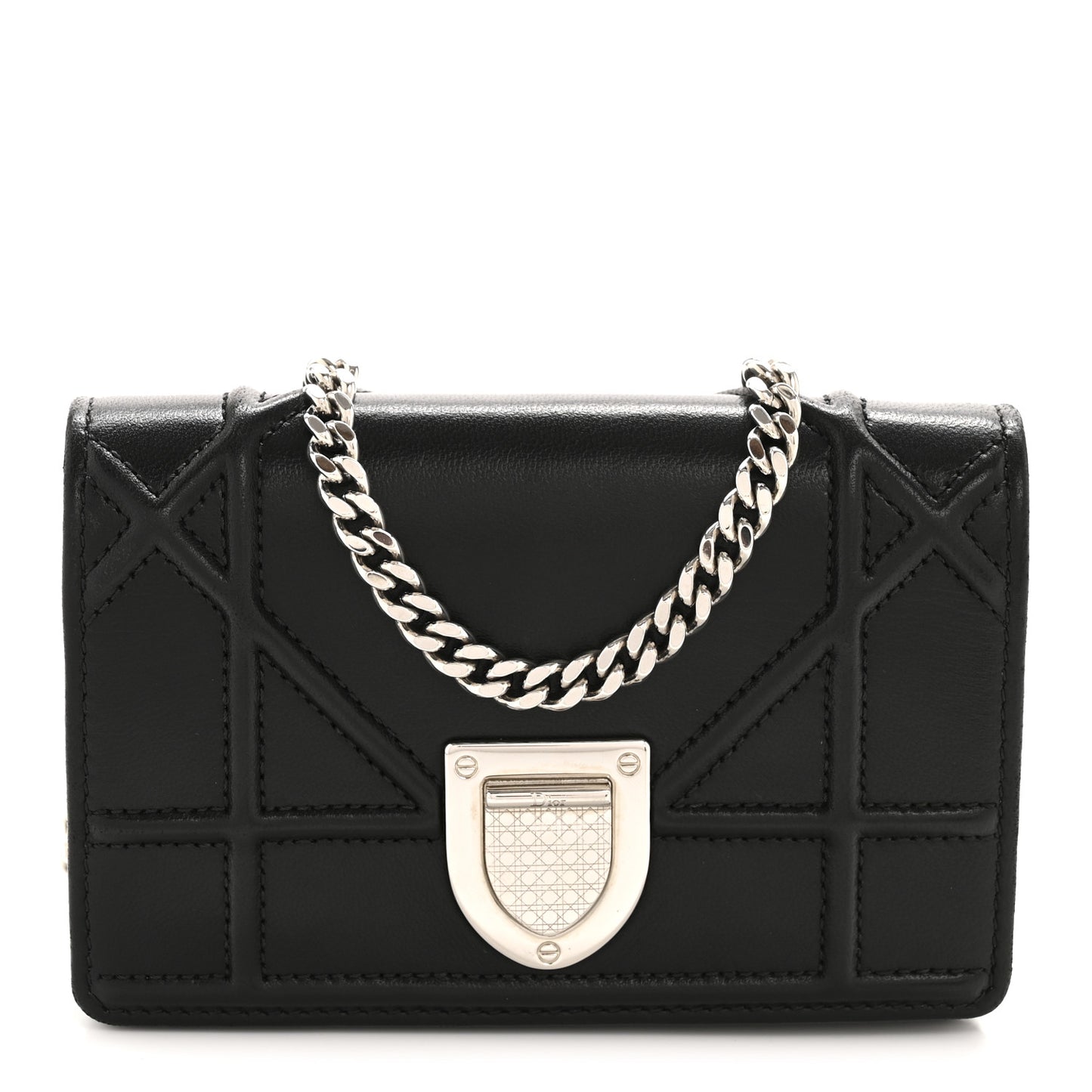 Lambskin Baby Diorama Flap Bag Black