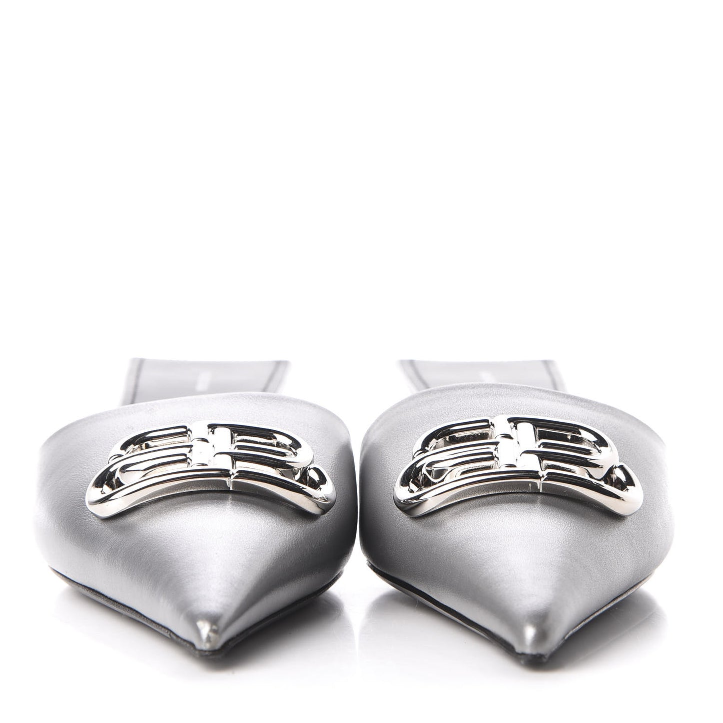 Calfskin BB Pointy Toe Mule 10 Gray