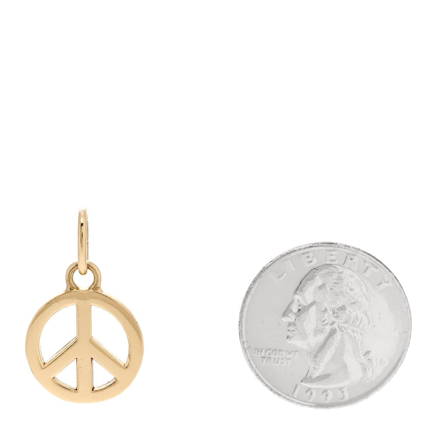 Tiffany 18K Yellow Gold Peace Charm 2 of 4