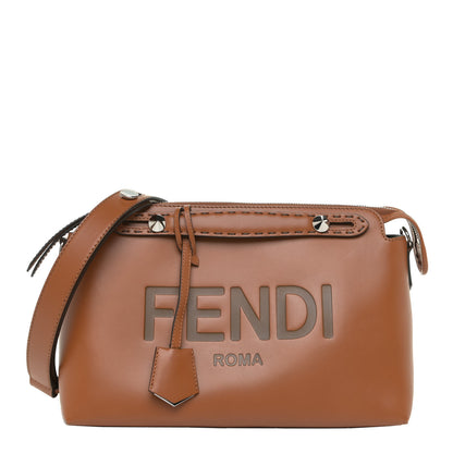 Fendi Vitello King Logo Embossed Medium By The Way Boston Bag Cuoio 1 of 12