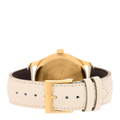 Gucci Stainless Steel Calfskin 38mm G-Timeless Quartz Watch White 3 of 5